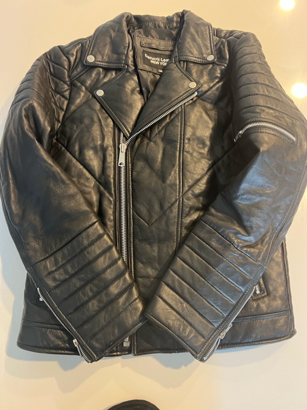 Black Quilted Moto Jacket
